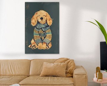 Dog with coat by Imperial Art House