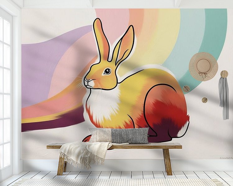 Voorbeeld van het werk in een kamer