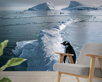 Pinguin auf dem Eisweg