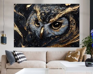 Uil met gouden details van Art & Soul Creations
