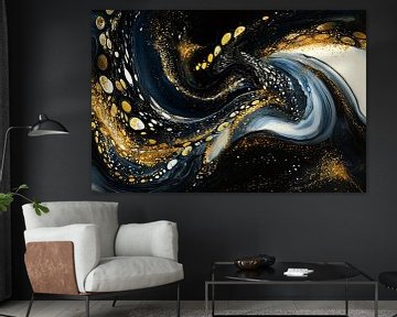 Abstract zwart-gouden ontwerp van Art & Soul Creations