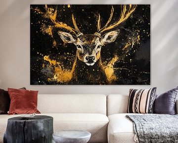 Abstract gouden hert ontwerp van Art & Soul Creations