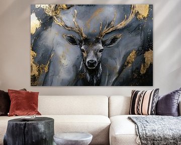 Abstract hert met gouden accenten van Art & Soul Creations