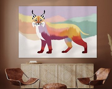 Digitale kunst van een lynx van Art & Soul Creations