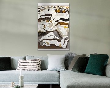 Abstracte zwemmers in kleurrijk tafereel van Imperial Art House