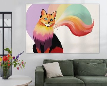 Colourful cat portrait with style by Art & Soul Creations