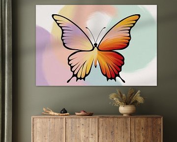 Kleurrijke vlinder digitale kunst van Art & Soul Creations