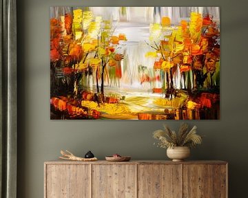 Warme abstracte herfstkleuren van Art & Soul Creations
