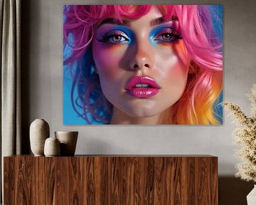Een vrouw met veel kleur