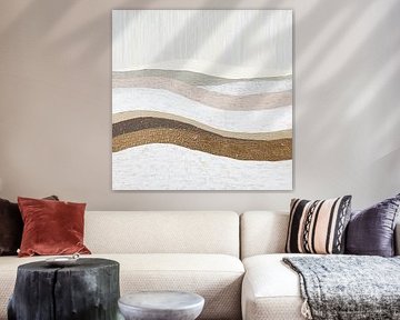 Gewellte Schichten in erdigen Farben und weichen Texturen von Color Square