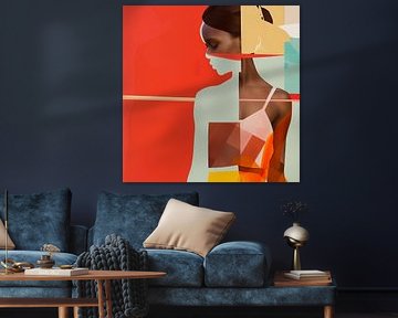 Colourful silhouette with graphic layers by Color Square