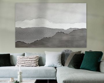 Abstrakte Landschaft in Grauschichten von Color Square