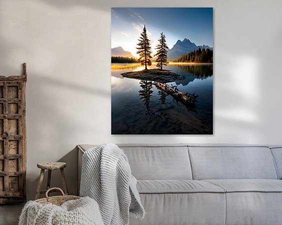 Voorbeeld van het werk in een kamer