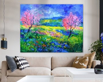 Bloeiende bomen van pol ledent