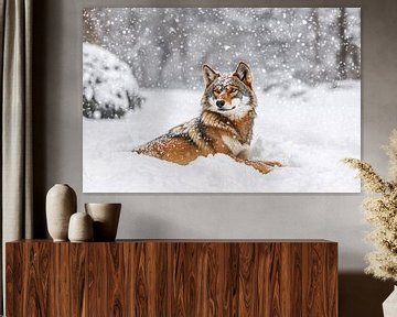 Wolf in de sneeuwval van Art & Soul Creations