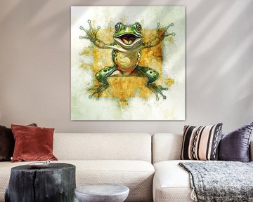 Fröhlich springender Frosch (Kunst) von Art by Jeronimo