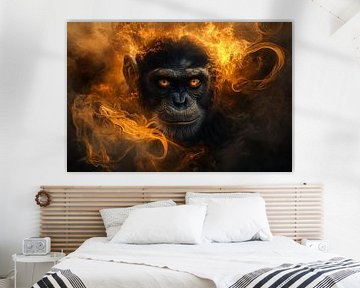 Singe ardent au regard intense sur Art & Soul Creations