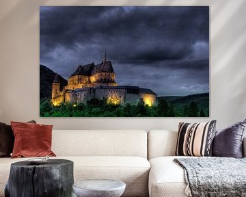 Château de Vianden Luxembourg en soirée