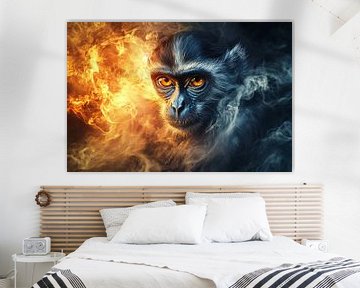 Singe mystique aux yeux de feu sur Art & Soul Creations