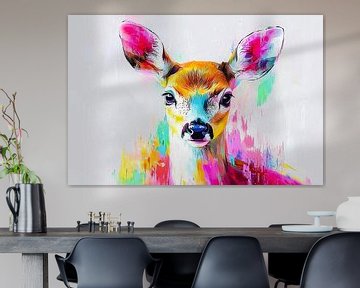 Kleurrijk hert in digitale stijl van Art & Soul Creations