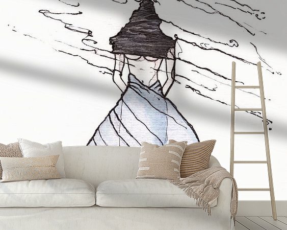 Voorbeeld van het werk in een kamer