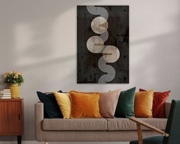 Elegante Scandinavische Art Deco abstractie van Mad Dog Art