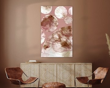 Moderne cirkelabstractie in eigentijdse kleuren van Mad Dog Art