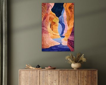 Kleurrijke surrealistische canyon van Art & Soul Creations