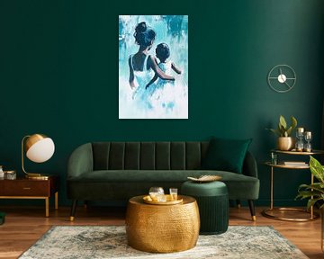 Schilderij moeder en kind omhelzing van Art & Soul Creations