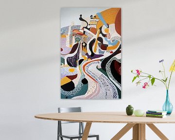 Composition d'art abstrait coloré sur Art & Soul Creations