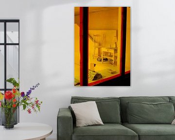 Gele kamer door het raam van Brave Toaster Photos