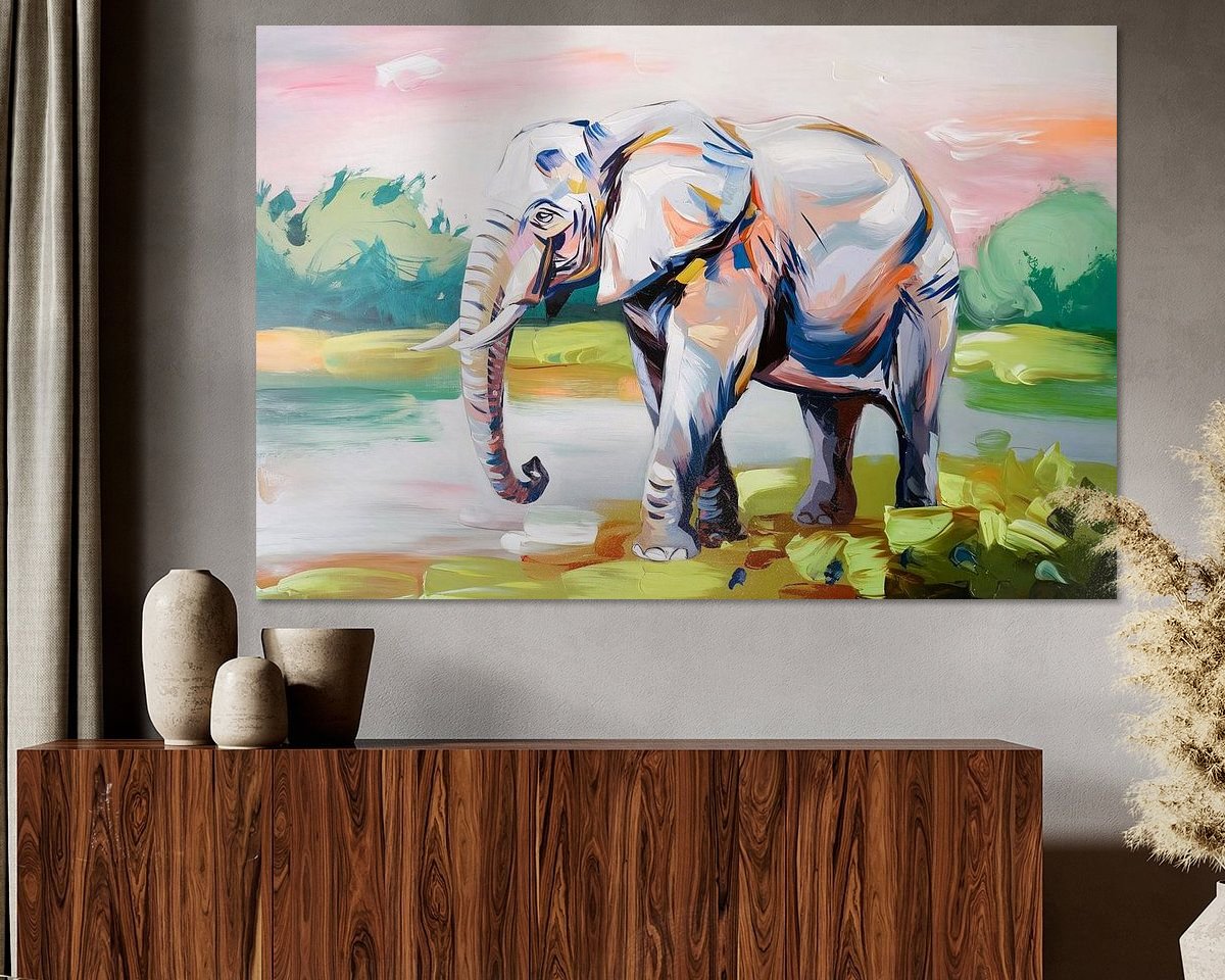 Voorbeeld van het werk in een kamer