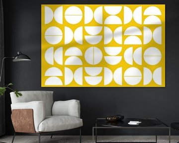 Geel Bauhaus Geometrie Abstractie van FRESH Fine Art