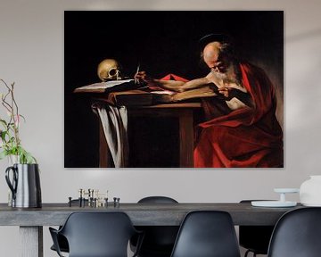 Caravaggio - Schrijvende Hiëronymus van Timeless Artworks