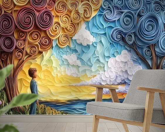 Voorbeeld van het werk in een kamer