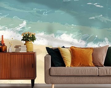 Ruhige Küstenlinie mit sanften Wellen von Imperial Art House