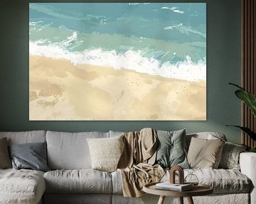 Rustgevende kustlijn met zachte golven van Imperial Art House
