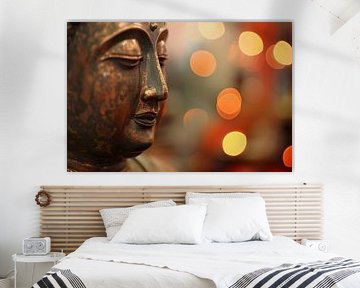 Nahaufnahme von Buddha mit warmer Beleuchtung von Imperial Art House