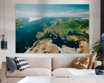 Realistic map of Europe and environs by Imperial Art House