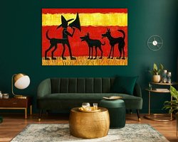 Voorbeeld van het werk in een kamer