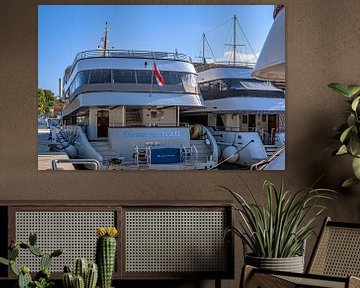 Kroatië : Jachten in de haven van Split van Photoart-Naegele