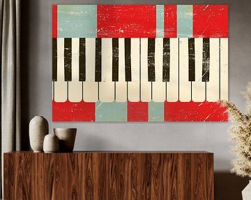 Abstracte piano kunst met kleurrijke toetsen van Imperial Art House