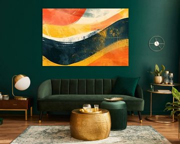 Abstracte Golven van Kleurrijke Energie van Imperial Art House
