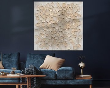 Falling leaves in earthy tones and textures by Color Square