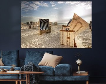 Beach chairs Blue-White van Dirk Thoms