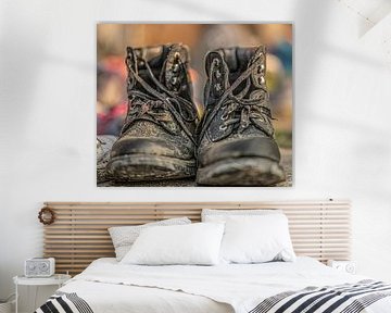 Gezeitenschuhe nach einer Wattwanderung bei PaesensModdergat von Harrie Muis