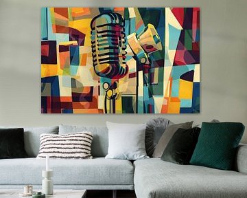Abstracte microfoon in levendige kleuren van Imperial Art House