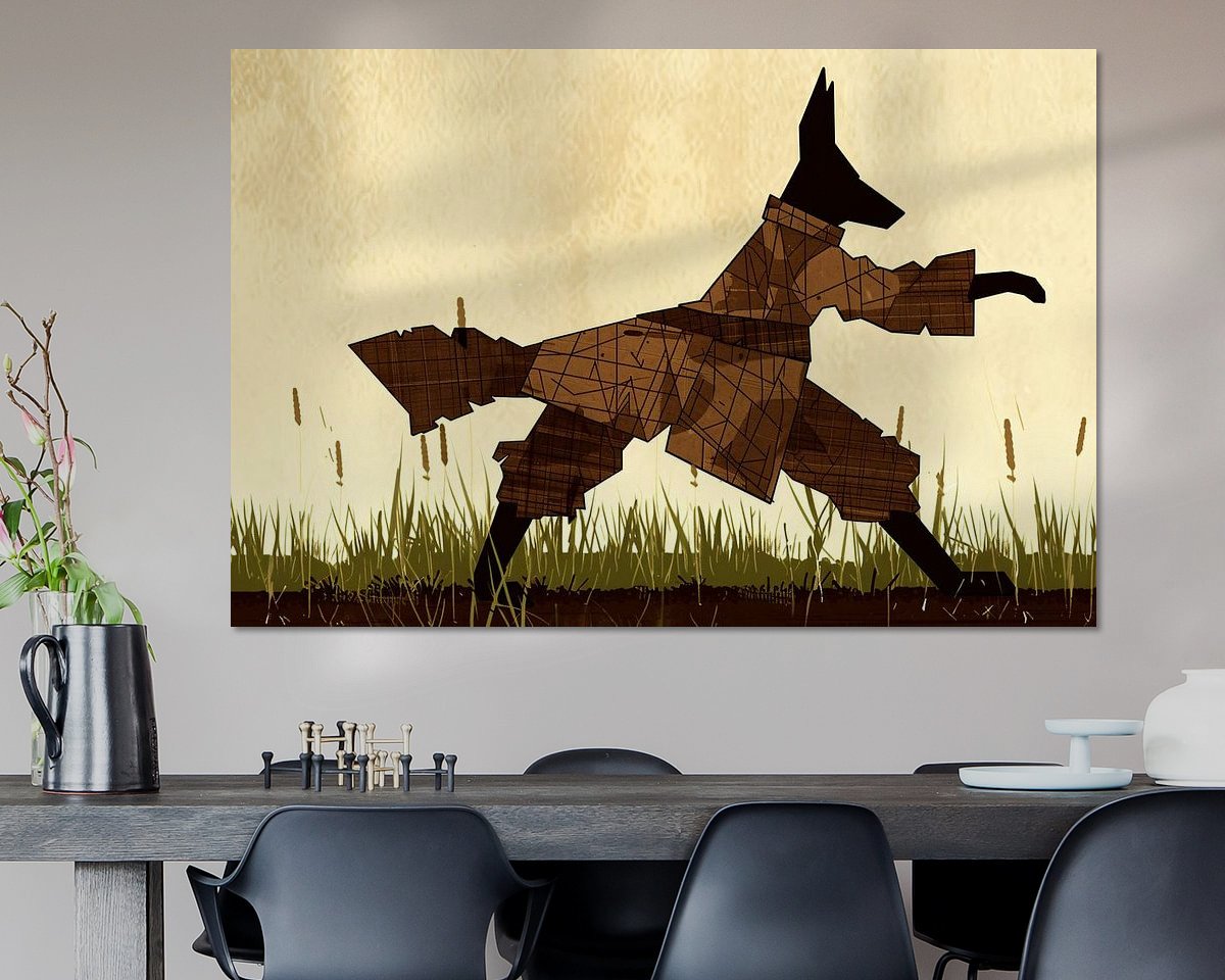 Voorbeeld van het werk in een kamer