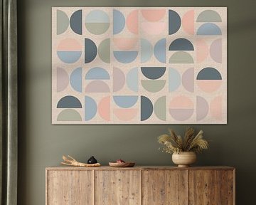 Mid-Century Bauhaus Arcs Arrondis Géométries Abstraction