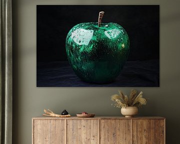 Glanzende groene appel met druppels van Art & Soul Creations